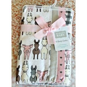 🇺🇸Buying helps homeless Vets-Baby Cotton Flannel Burp Cloths 4pk, One Size‎